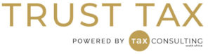 TRUST TAX logo. Powered by Tax Consulting South Africa.